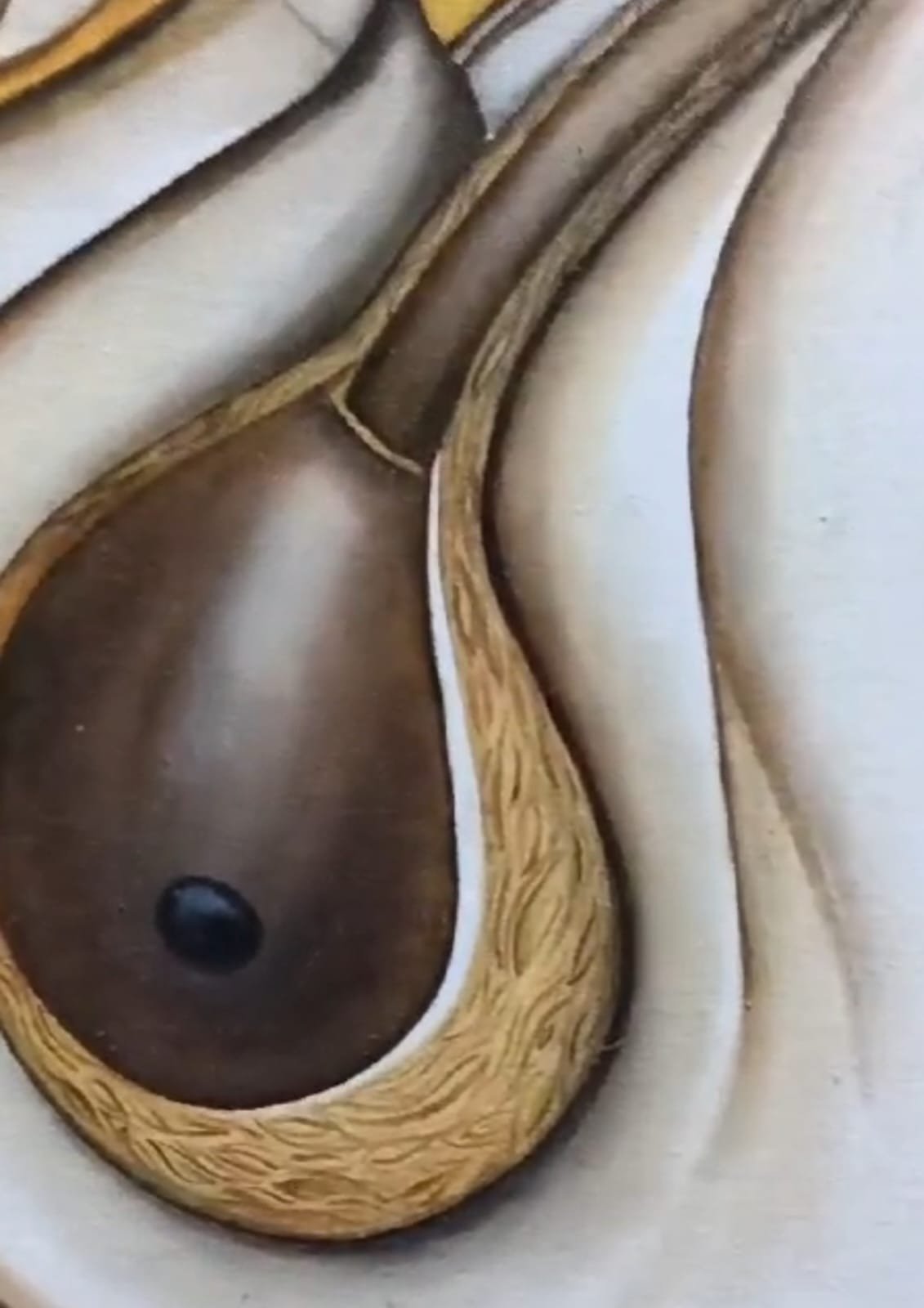 Close-up texture view of original Priya Prakash abstract painting
