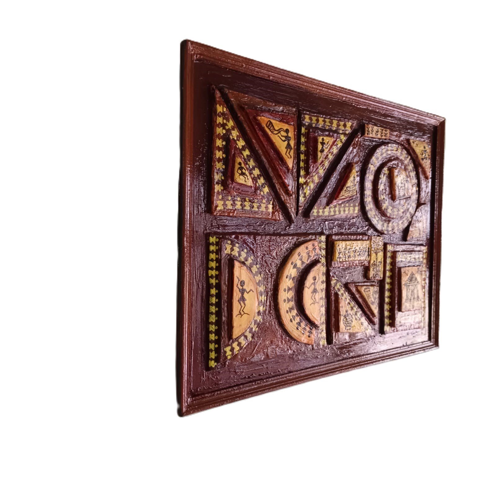 Size dimensions of handmade Warli wooden wall artwork