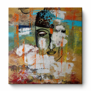 Abstract Acrylic Canvas Painting by Priya Prakash 28x34 Inch