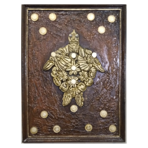 Handmade Wooden 3D Vastu Turtle Wall Art with Ethnic Texture